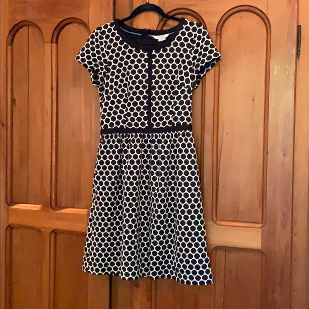 Fun Navy and White Dot cotton Dress